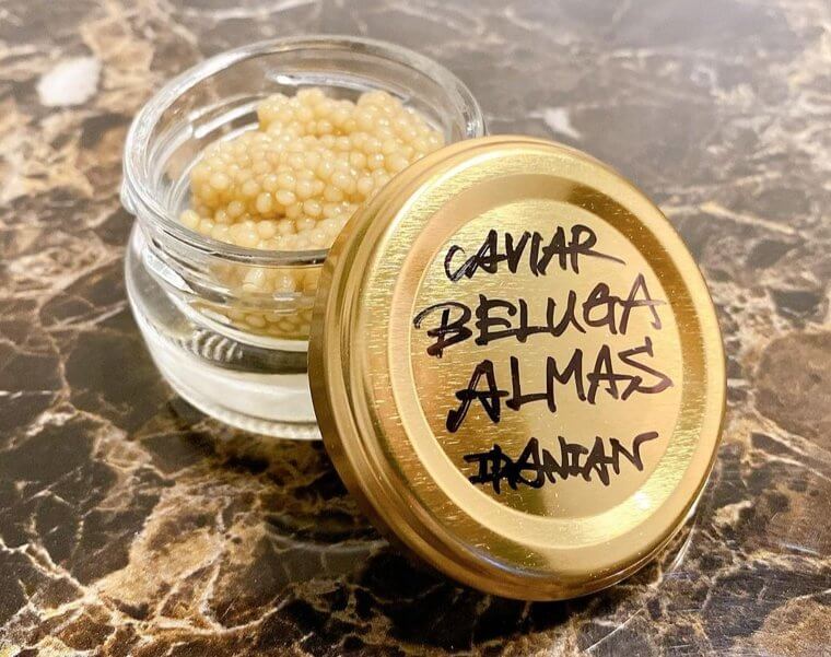 Almas Caviar (around $14,000 per Pound)
