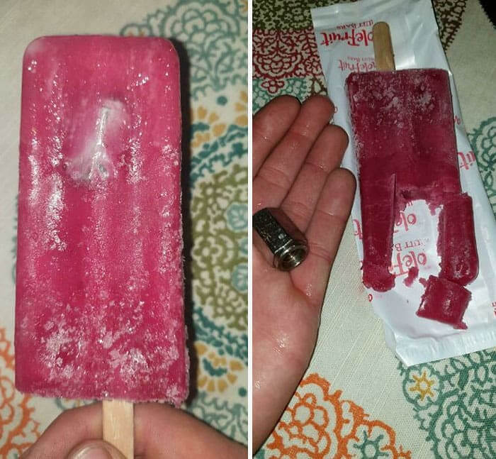 A Piece Of Machinery Inside A Popsicle