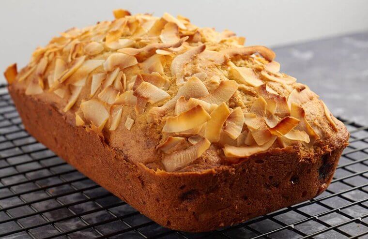 Add Coconut to the Top of Your Banana Bread