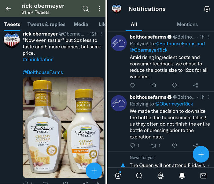 A Salad Dressing Called Out on the Internet