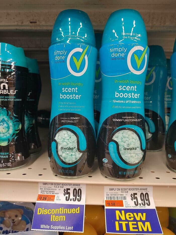 Discontinued Versus New: Same Price, but 3.2 Ounces Smaller