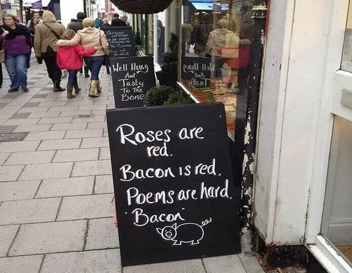 Poems Are Hard but Eating Bacon Isn't