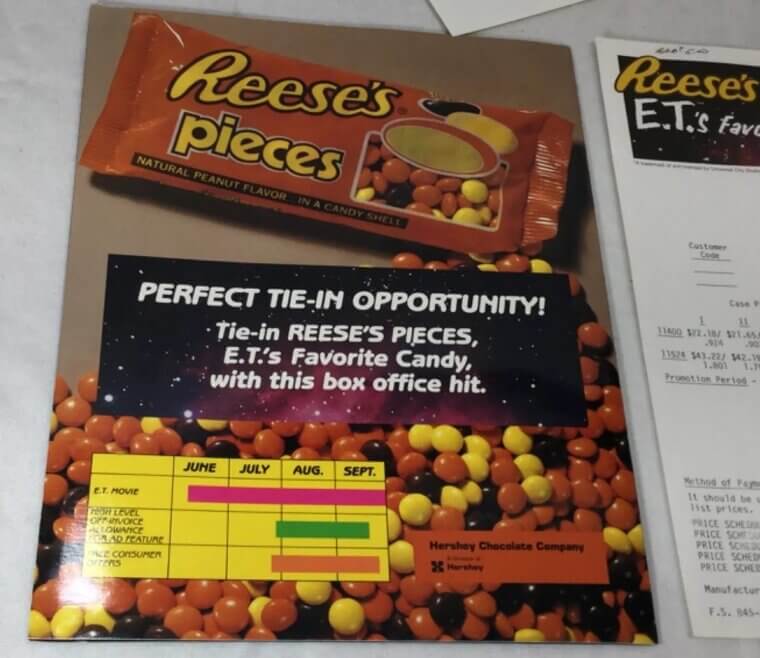 E. T: The Extra-Terrestrial - Reese's Pieces
